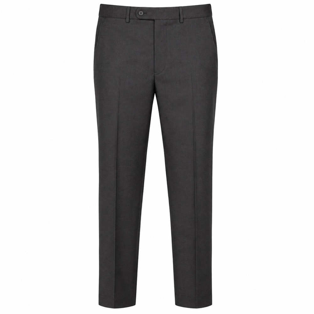 JB Britches‎ Dress Pants Mens 35 R Brown Worsted Wool Torino Micro-Check Slacks